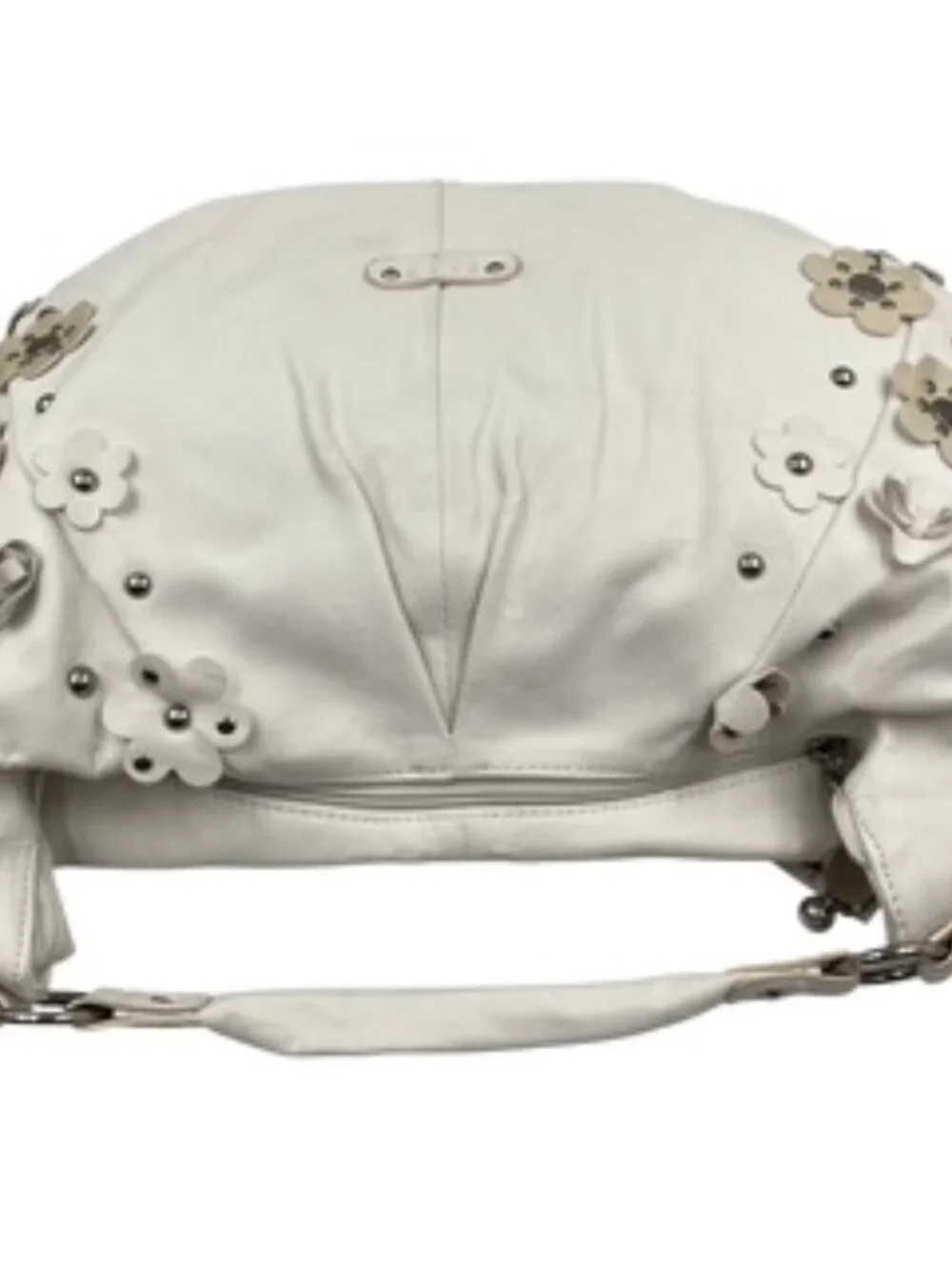 NEW Elle Slouchy Hobo Bag White Leather Shoulder Purse NWT